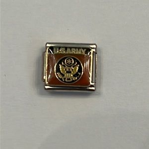 USA Army stainless steel  Italian charms 9 mm.